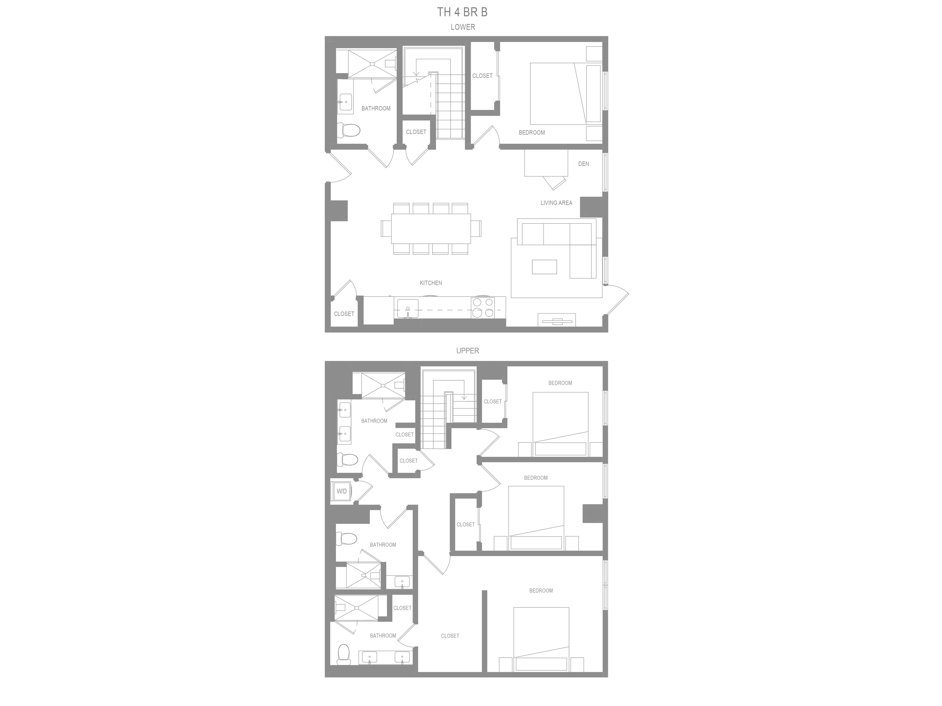 Alta Townhome 4 Bedroom B Floor Plan